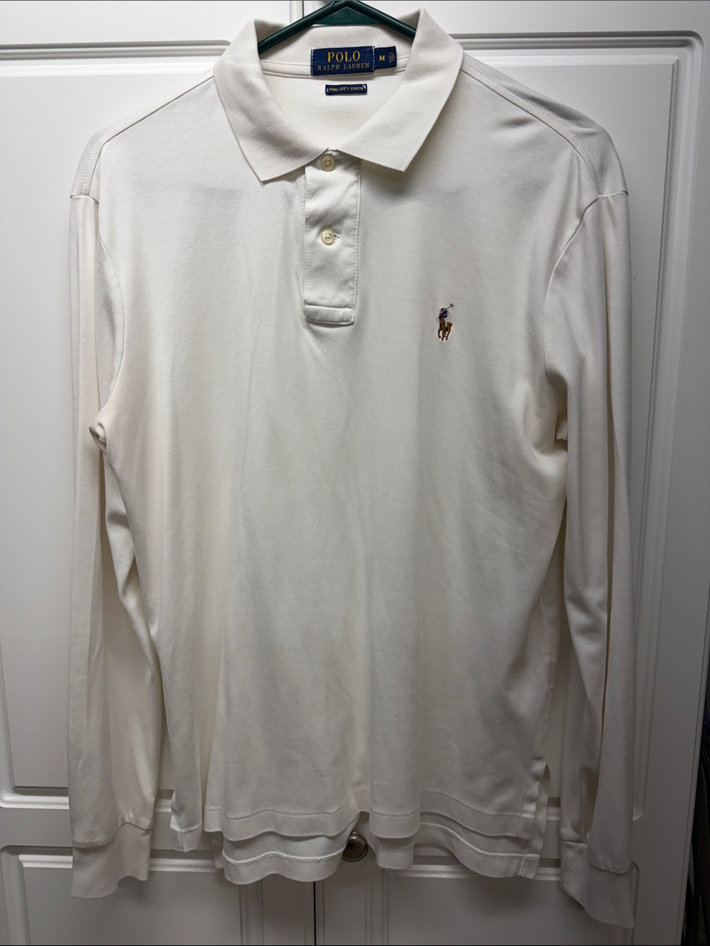 Polo by Ralph Lauren Cream Long Sleeve Polo Shirt